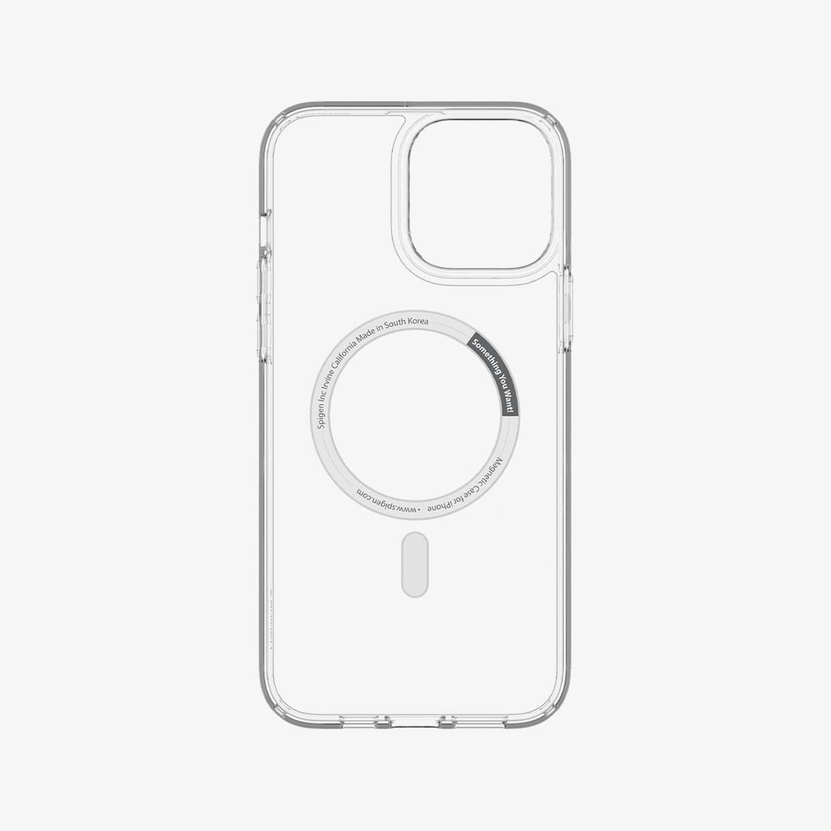 ACS03210 - iPhone 13 Pro Max Case Ultra Hybrid Mag Safe Compatible in white showing the inside of case