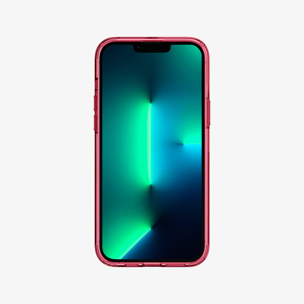 ACS03206 - iPhone 13 Pro Max Case Ultra Hybrid in red crystal showing the front