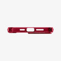 ACS03206 - iPhone 13 Pro Max Case Ultra Hybrid in red crystal showing the bottom with precise cutouts