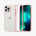 ACS03207 - iPhone 13 Pro Max Case Ultra Hybrid in rose crystal showing the back, inside and front
