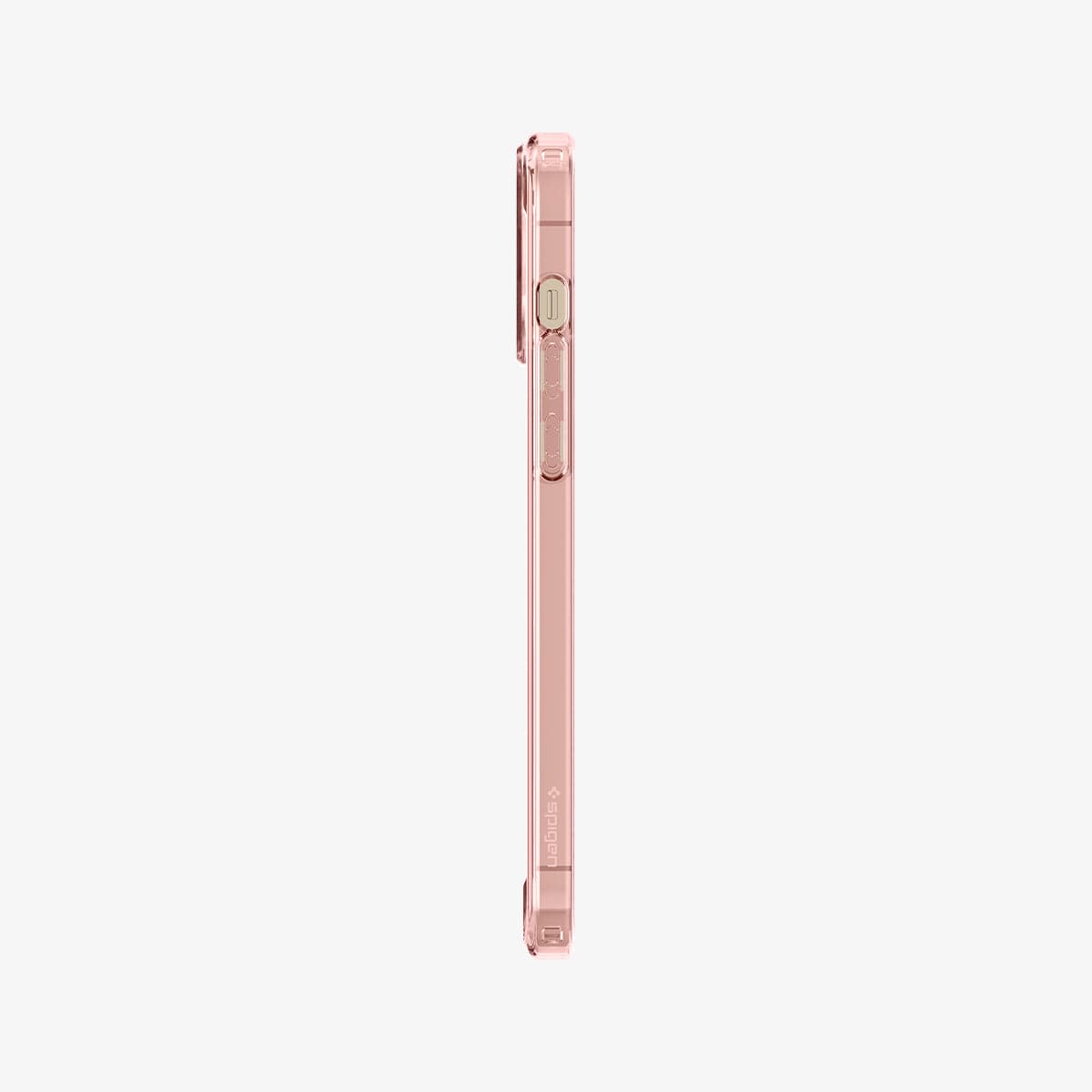 ACS03207 - iPhone 13 Pro Max Case Ultra Hybrid in rose crystal showing the side with volume controls