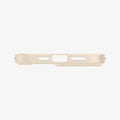 ACS03208 - iPhone 13 Pro Max Case Ultra Hybrid in sand beige showing the bottom with precise cutouts
