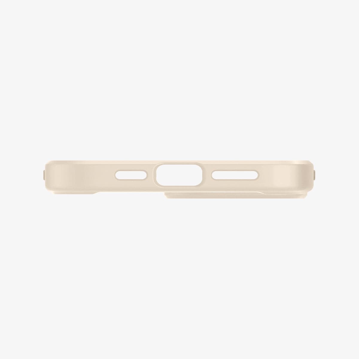 ACS03208 - iPhone 13 Pro Max Case Ultra Hybrid in sand beige showing the bottom with precise cutouts