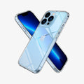 ACS03271 - iPhone 13 Pro Case Quartz Hybrid in crystal clear showing the back, front and sides