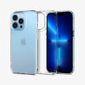 ACS03272 - iPhone 13 Pro Case Quartz Hybrid in matte clear showing the back, inside and front
