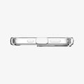 ACS03272 - iPhone 13 Pro Case Quartz Hybrid in matte clear showing the bottom with precise cutouts