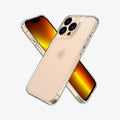 ACS03272 - iPhone 13 Pro Case Quartz Hybrid in matte clear showing the back, front and sides