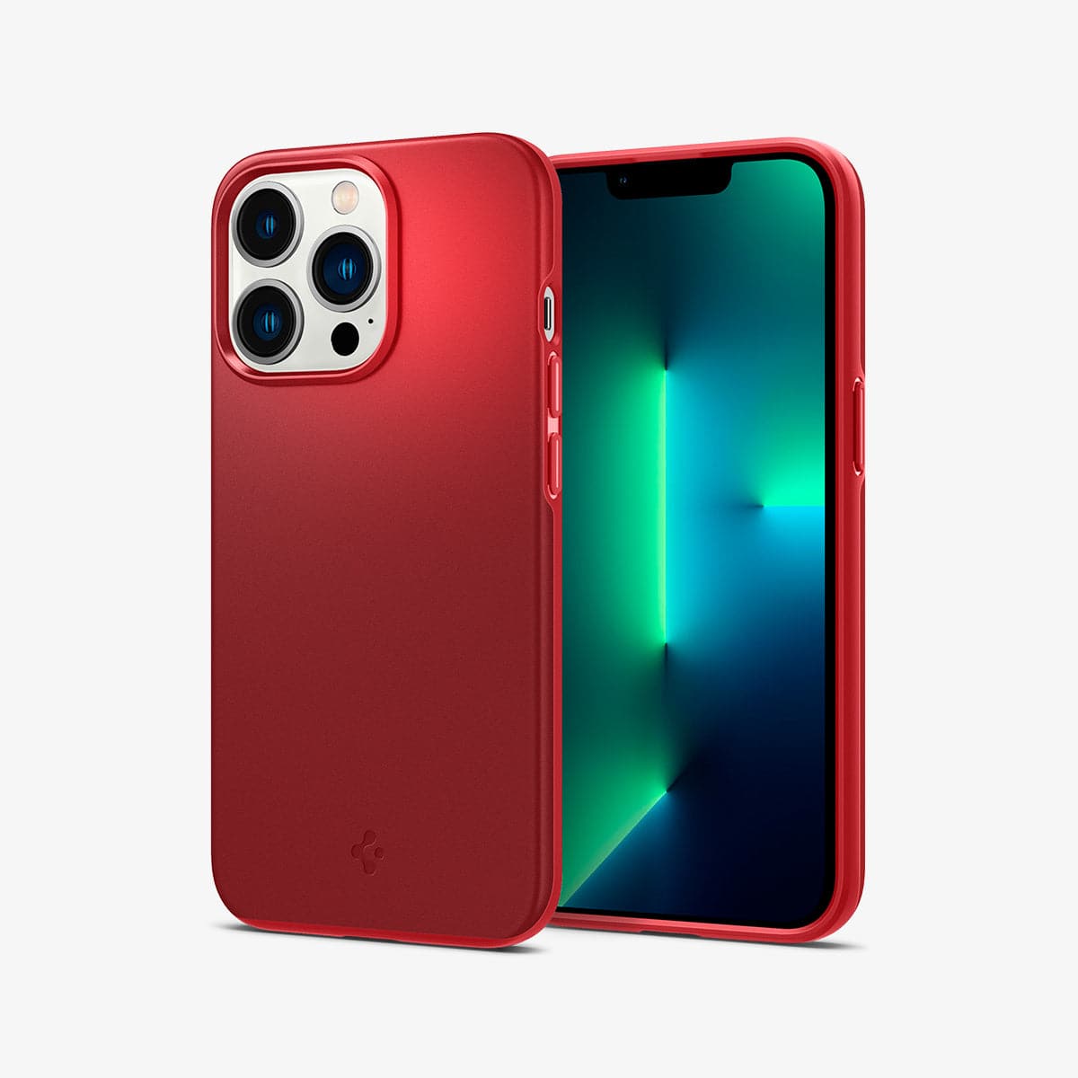 ACS03249 - iPhone 13 Pro Thin Fit in red showing the back and front