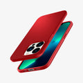 ACS03249 - iPhone 13 Pro Thin Fit in red showing the back, front, sides, top and bottom