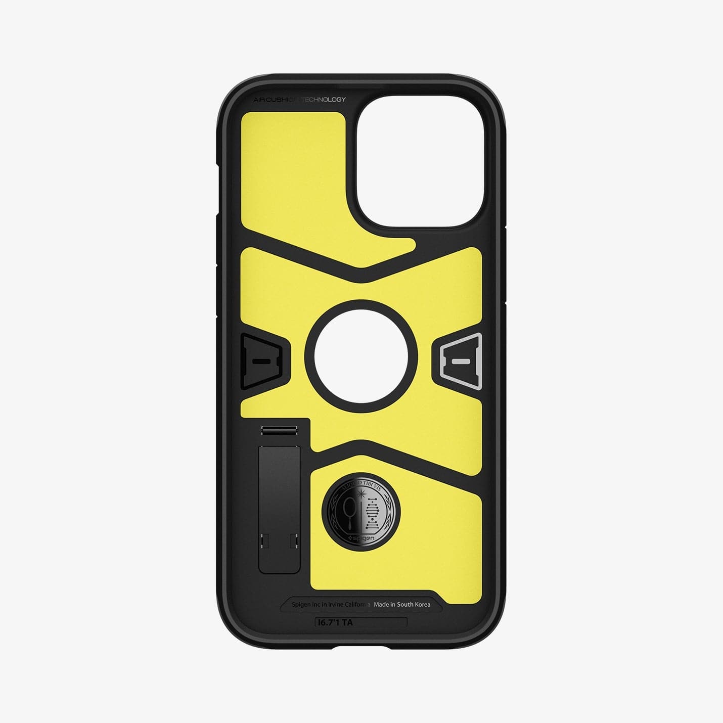 ACS03277 - iPhone 13 Pro Case Tough Armor in black showing the inside of case