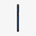 ACS03279 - iPhone 13 Pro Case Tough Armor in navy blue showing the side