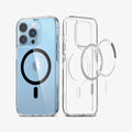 ACS03268 - iPhone 13 Pro Case Ultra Hybrid Mag Safe Compatible in black showing the back and inside magnetic ring layers