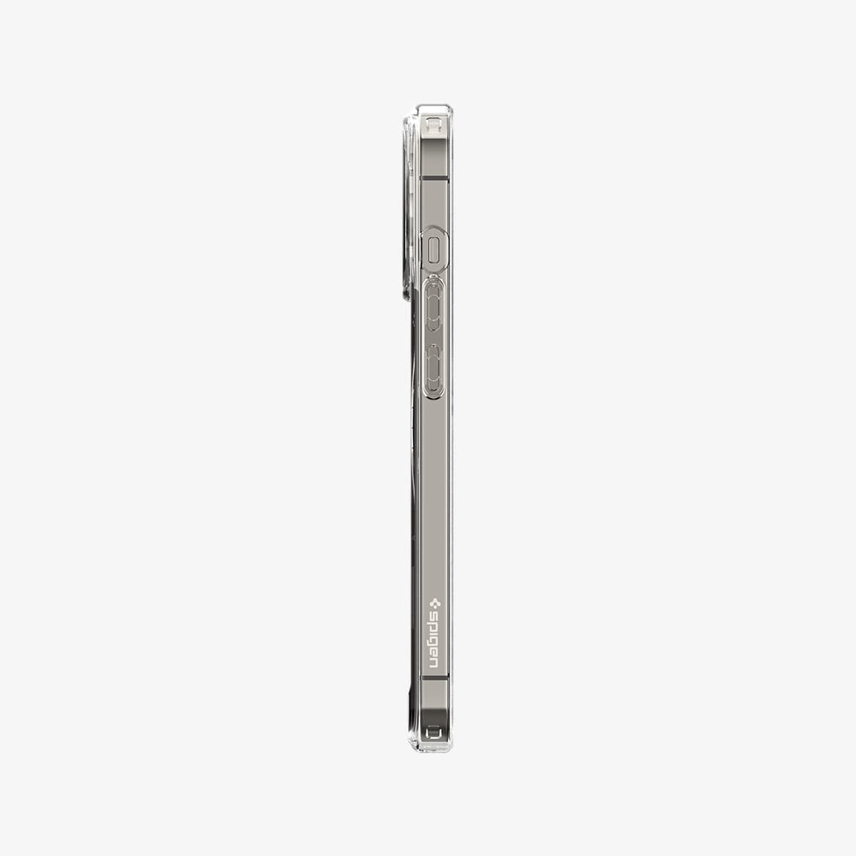 ACS03268 - iPhone 13 Pro Case Ultra Hybrid Mag Safe Compatible in black showing the side with volume controls