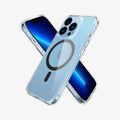 ACS04085 - iPhone 13 Pro Case Ultra Hybrid Mag (MagFit) in carbon fiber showing the back, front and sides
