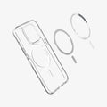 ACS03267 - iPhone 13 Pro Case Ultra Hybrid Mag Safe Compatible in white showing the inside magnetic ring layers
