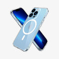 ACS03267 - iPhone 13 Pro Case Ultra Hybrid Mag Safe Compatible in white showing the back, front and sides