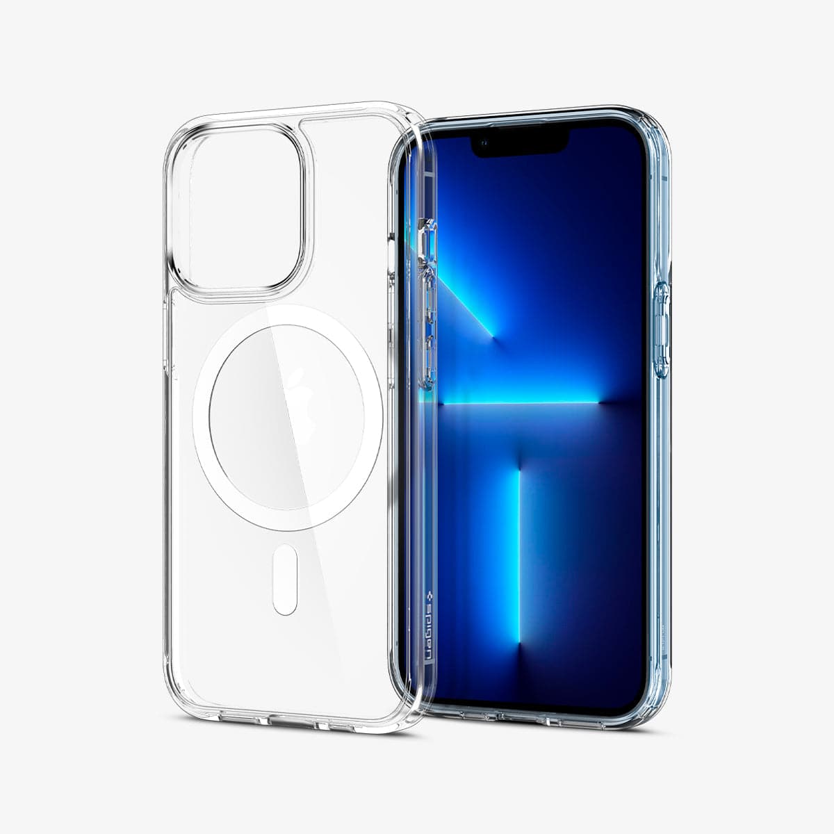 ACS03267 - iPhone 13 Pro Case Ultra Hybrid Mag Safe Compatible in white showing the inside and front