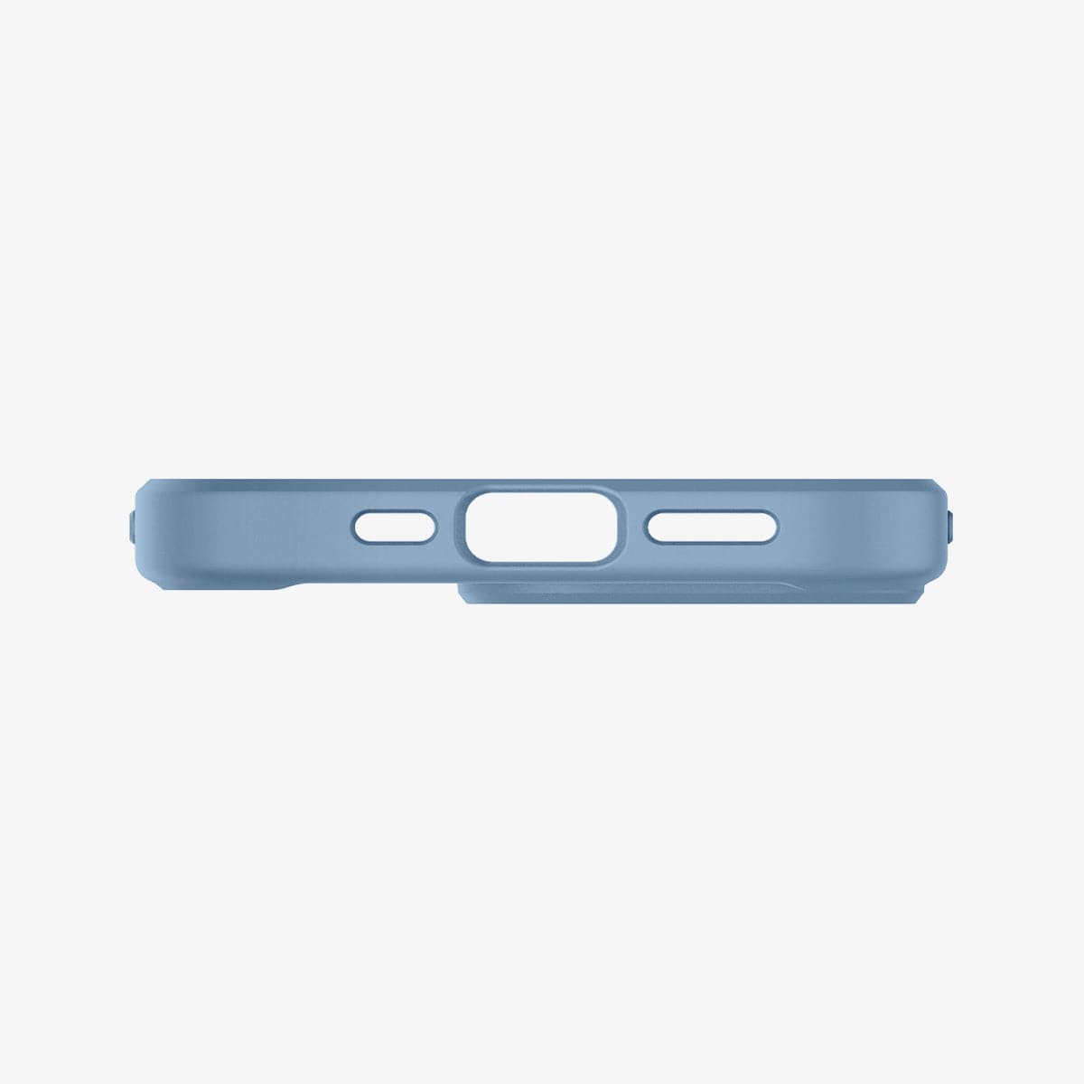 ACS04132 - iPhone 13 Pro Case Ultra Hybrid in sierra blue showing the bottom with precise cutouts