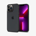 ACS03621 - iPhone 13 Pro Case Ultra Hybrid Matte in frost black showing the back and front