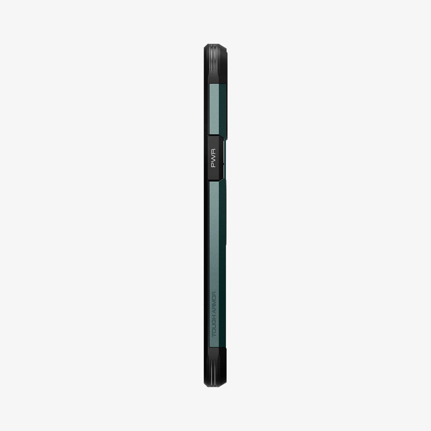 ACS04564 - iPhone 13 Pro Max Case Tough Armor in midnight green showing the side