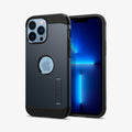 ACS03223 - iPhone 13 Pro Case Tough Armor in metal slate showing the back and front