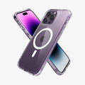 ACS04969 - iPhone 14 Pro Case Ultra Hybrid (MagFit) in white showing the back, sides and front