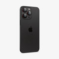 AGL05217 - iPhone 15 Pro / 15 Pro Max Optik Pro Lens Protector L-series showing the back and partial side