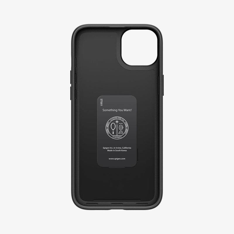 ACS06776 - iPhone 15 Case Thin Fit in black showing the inside of case