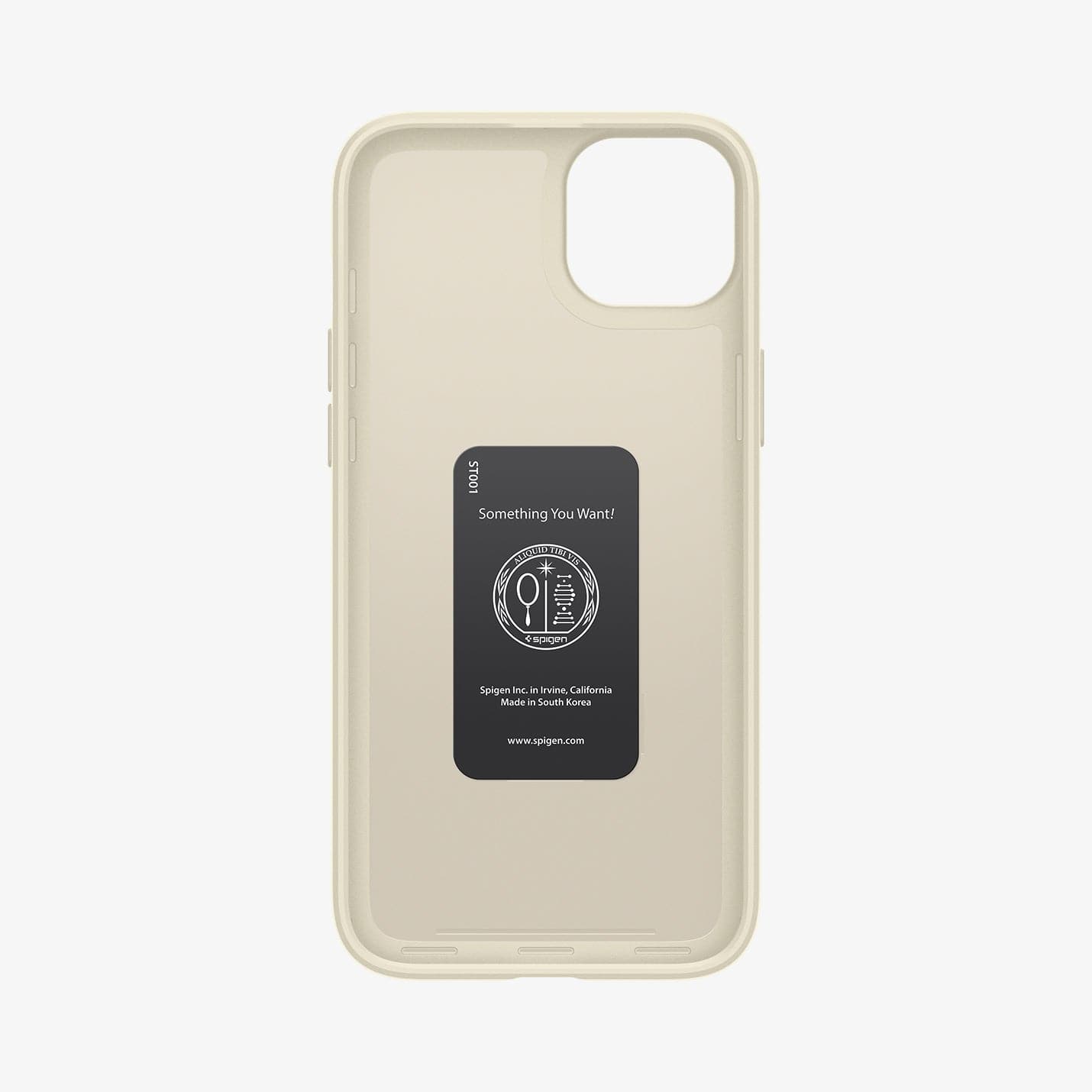 ACS06782 - iPhone 15 Case Thin Fit in mute beige showing the inside of case
