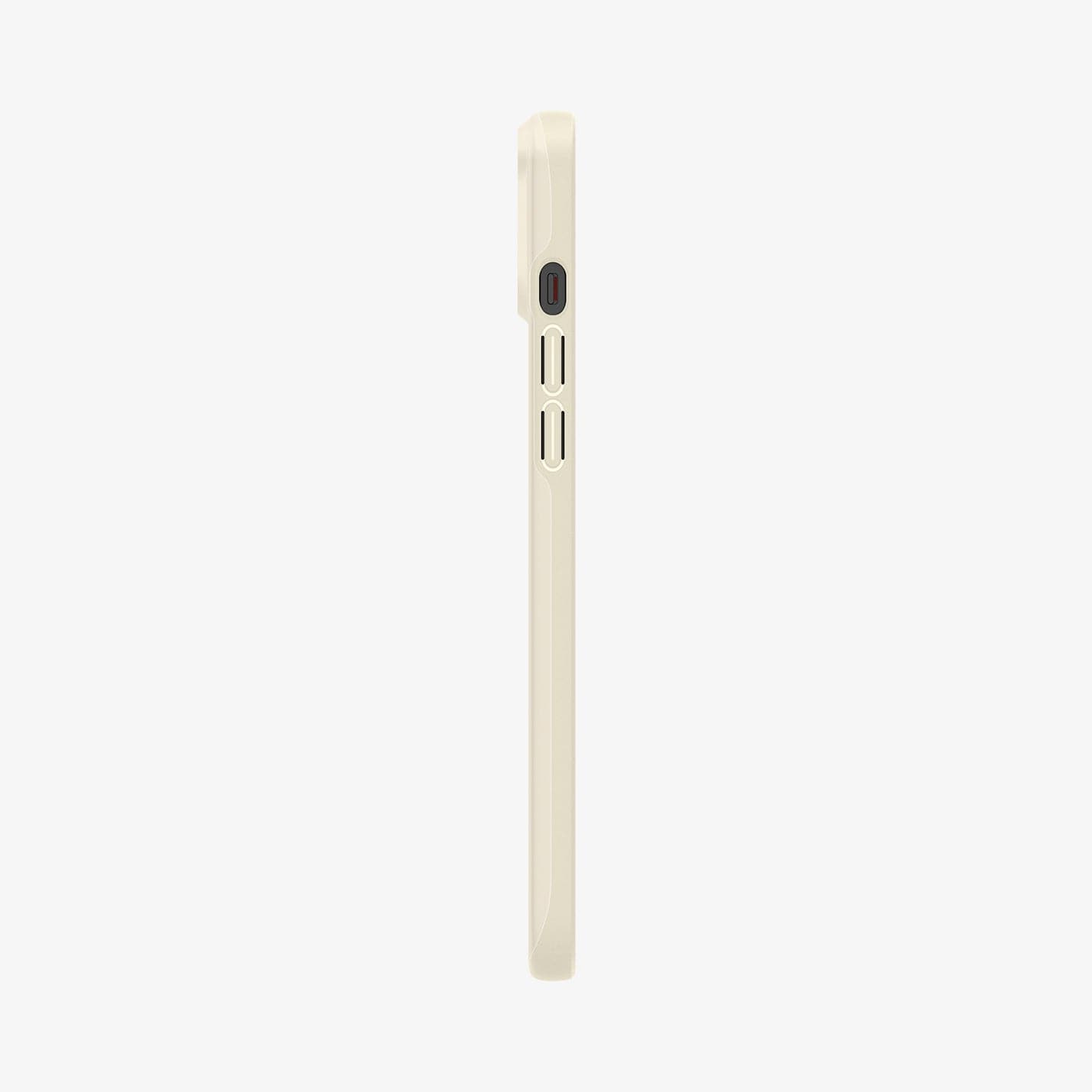 ACS06782 - iPhone 15 Case Thin Fit in mute beige showing the side