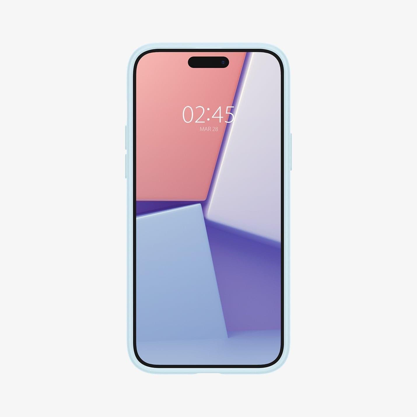 ACS06781 - iPhone 15 Case Thin Fit in mute blue showing the front