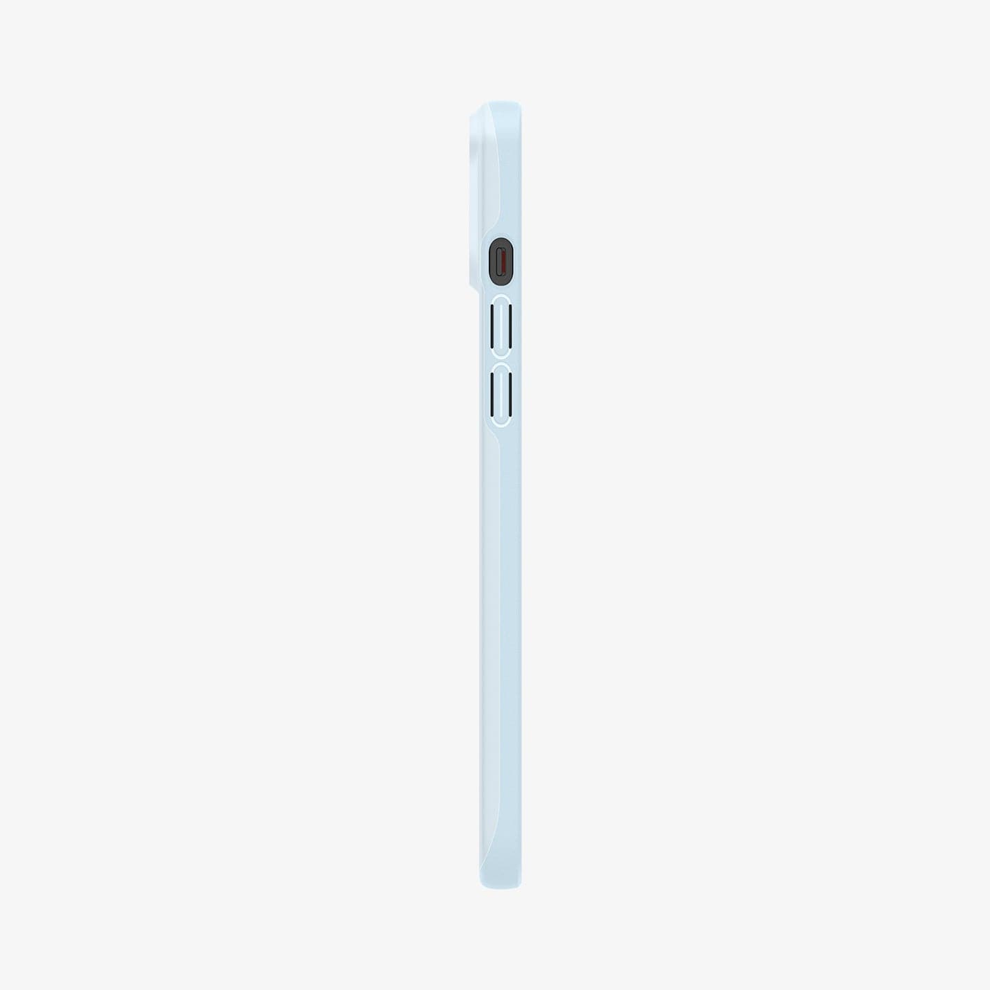 ACS06781 - iPhone 15 Case Thin Fit in mute blue showing the side