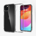 ACS06793 - iPhone 15 Case Ultra Hybrid in crystal clear showing the back, inside and front