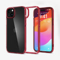 ACS06794 - iPhone 15 Case Ultra Hybrid in red crystal showing the back, inside and front