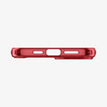 ACS06794 - iPhone 15 Case Ultra Hybrid in red crystal showing the bottom with precise cutouts