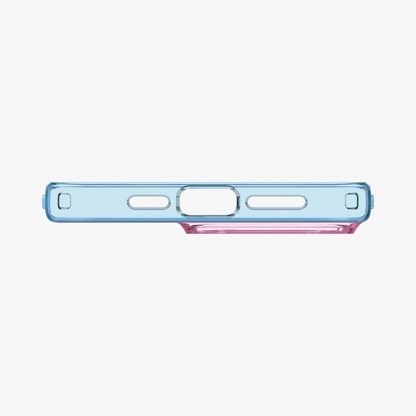 ACS06700 - iPhone 15 Pro Case Liquid Crystal in gradation pink showing the bottom
