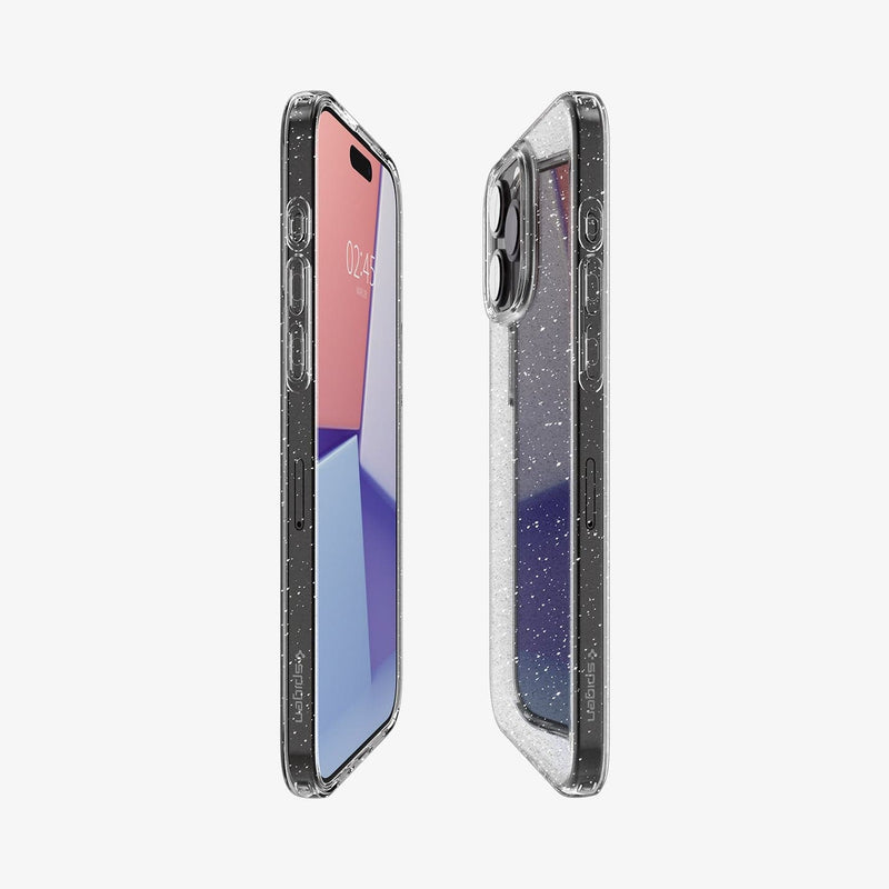 Spigen Liquid Crystal Glitter Case do iPhone 15 Pro Max -  różowo-przezroczysty 
