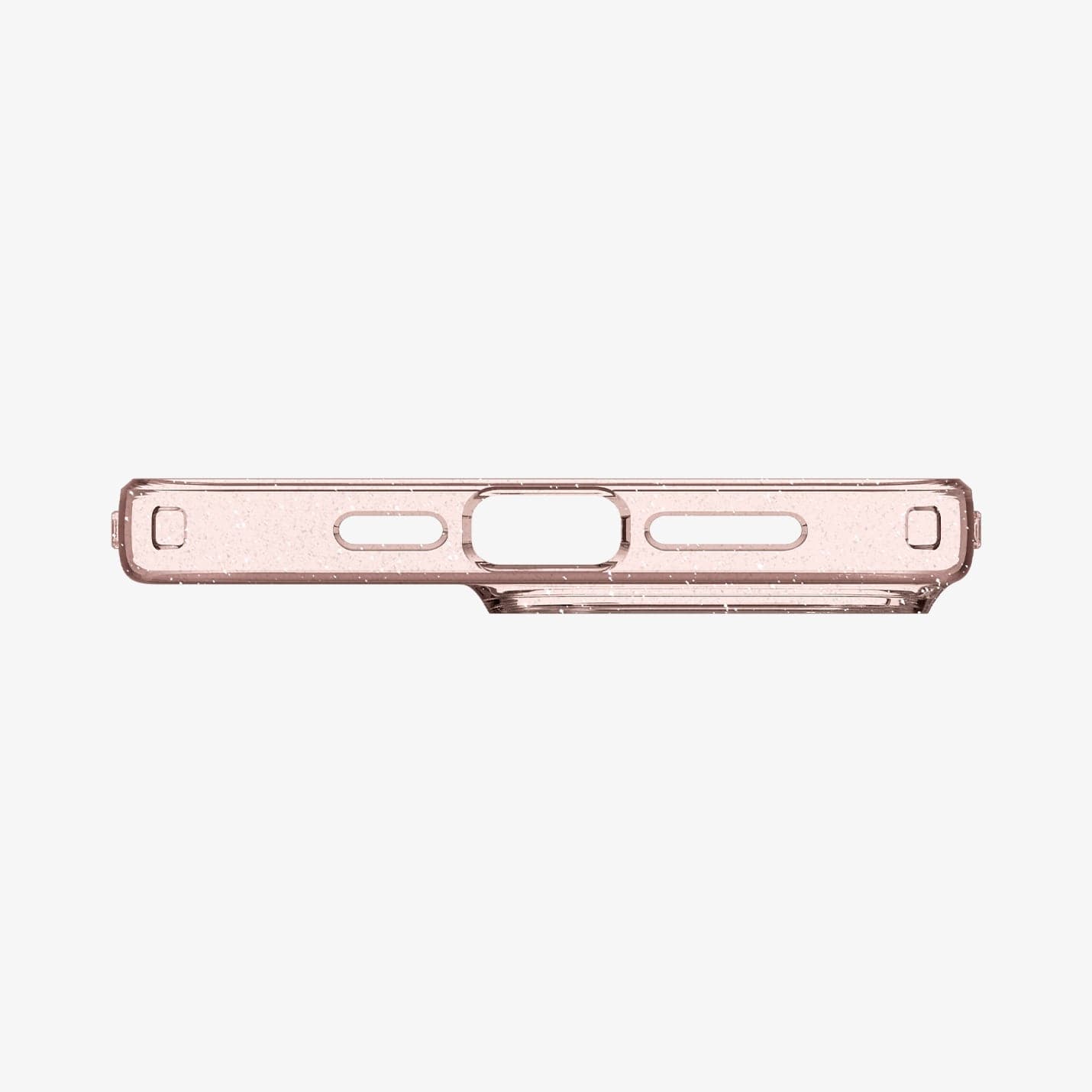 ACS06702 - iPhone 15 Pro Case Liquid Crystal Glitter in rose quartz showing the bottom