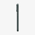 ACS06690 - iPhone 15 Pro Case Thin Fit in abyss green showing the side