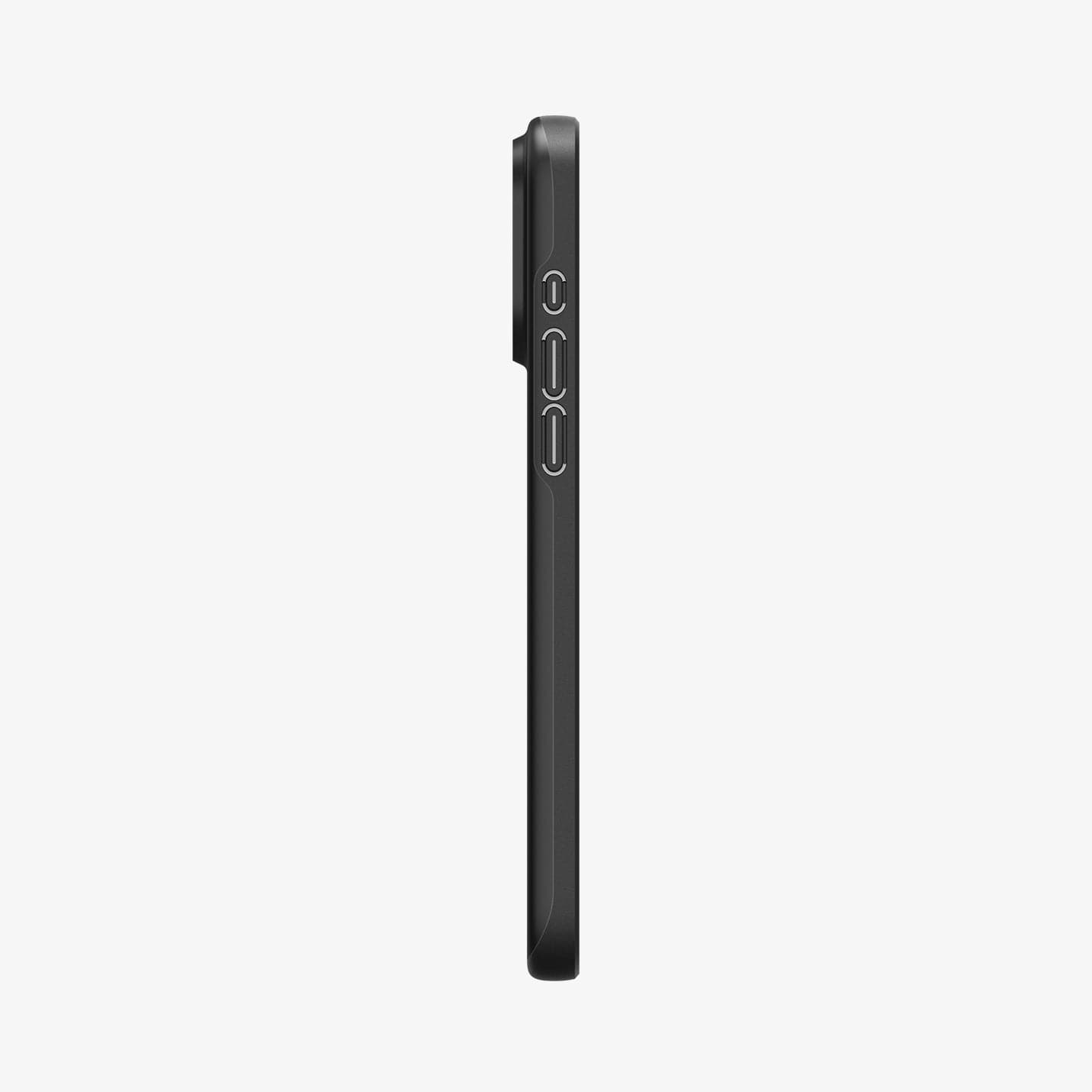 ACS06686 - iPhone 15 Pro Case Thin Fit in black showing the side
