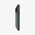 ACS04983 - iPhone 14 Pro Case Slim Armor CS in abyss green showing the side and partial back