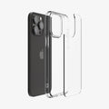 ACS06707 - iPhone 15 Pro Case Ultra Hybrid in crystal clear showing the back with multiple layers of case hovering away from device