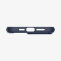 ACS06711 - iPhone 15 Pro Case Ultra Hybrid in navy blue showing the bottom with precise cutouts
