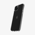 ACS06647 - iPhone 15 Plus Case Liquid Crystal in crystal clear showing the back and side