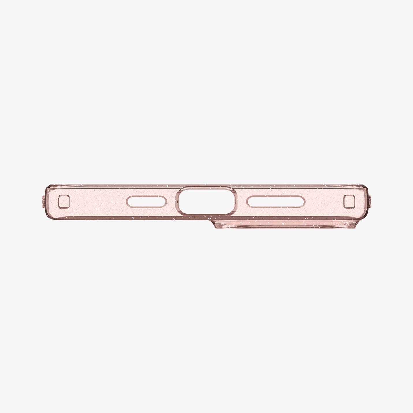 ACS06649 - iPhone 15 Plus Case Liquid Crystal Glitter in rose quartz showing the bottom