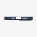 ACS06659 - iPhone 15 Plus Case Ultra Hybrid in navy blue showing the bottom with precise cutouts