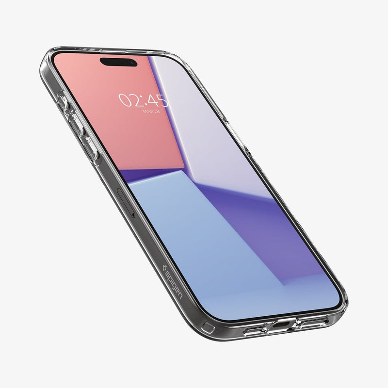 Spigen Cristal líquido diseñado para iPhone 15 Pro Max (2023), [protección  contra caídas de grado militar] - Cristal transparente