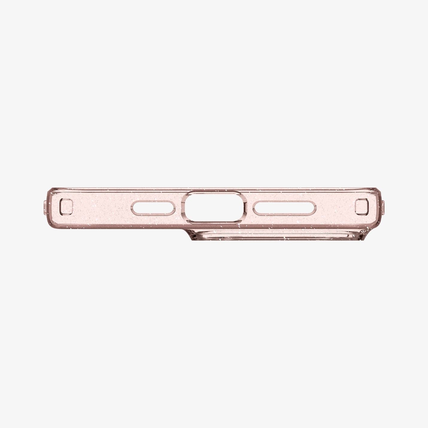 ACS06560 - iPhone 15 Pro Max Case Liquid Crystal Glitter in rose quartz showing the bottom
