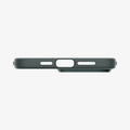ACS06548 - iPhone 15 Pro Max Case Thin Fit in abyss green showing the bottom