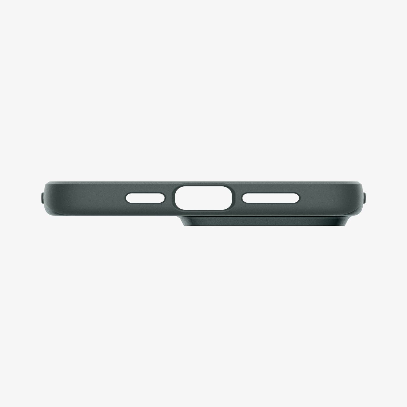 ACS06548 - iPhone 15 Pro Max Case Thin Fit in abyss green showing the bottom